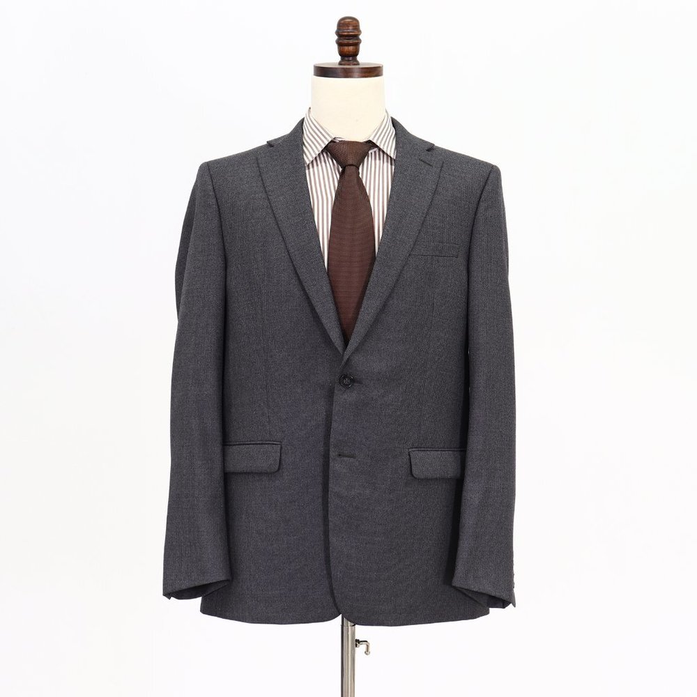 Calvin Klein 44L Gray Striped 2-Button Sport Coat Blazer Jacket O721